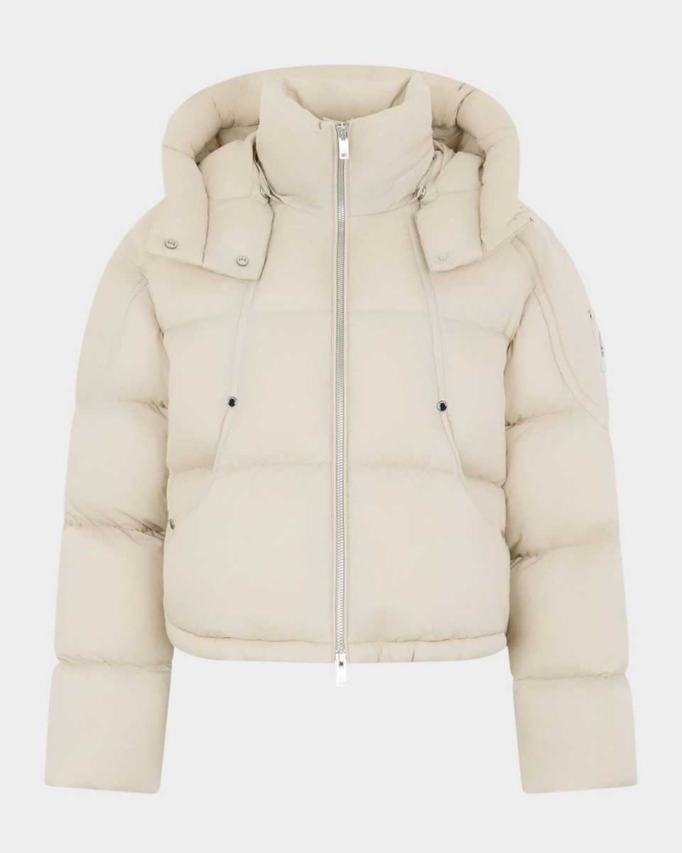 Akai Cropped Down Puffer Jacket with Detachable Hood